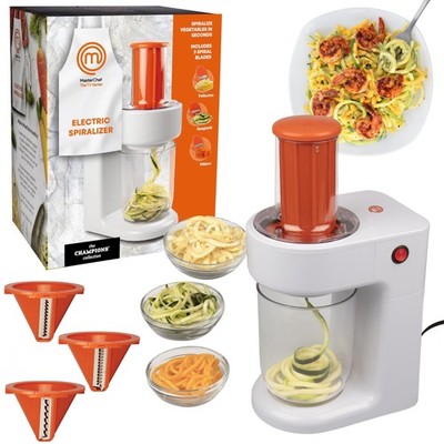 MasterChef Electric Spiralizer- 3-in-1 Vegetable Noodle Pasta Maker- Homemade...