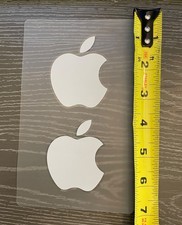 Genuine OEM Apple White Logo Sticker Decal 1 Pack 2 Stickers Mac