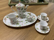 Delton Child's Mini Tea Set For Two 10 Pieces Floral Pattern