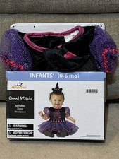 NEW, Way To Celebrate "GOOD WITCH" INFANT Halloween Costume Sz 0-6 MO.