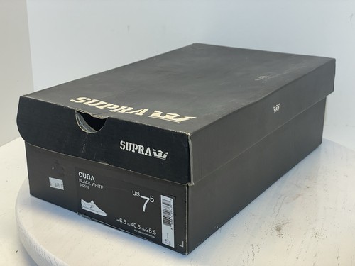 New! SUPRA CUBA Black White Skate Shoes Woman’s Sz US 9.5 Or Men’s 7.5! Rad! - Picture 12 of 12