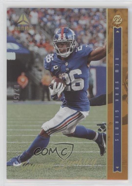 2022 Panini Luminance Orange 2/50 Saquon Barkley #54 6fs