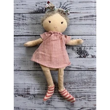 Mon Ami Designs Fabric Poppy Raggdoll Soft Plush Pink Dress Socks Toddler Child