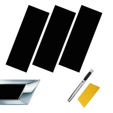 Compatible with 11.8" x 4" 3PCS Chevy Bowtie Emblem Logo Stickers Cut Black