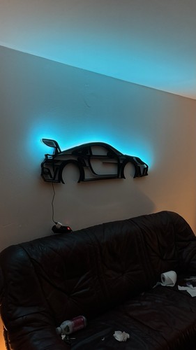 Porsche 992 GT3 RS LED Wall Art decoración de pared RGB kit - Imagen 8 de 10