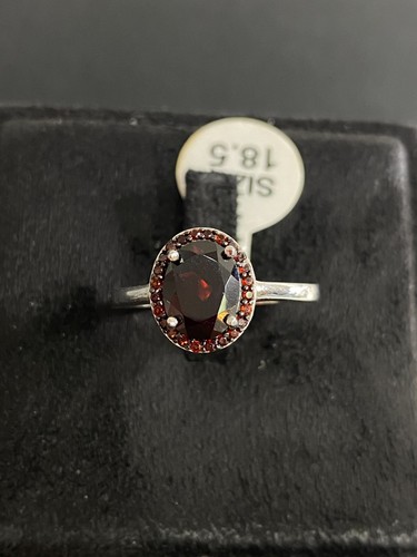 NATURAL GARNET 6X8 GARNET DIAMOND CUT STERLING SILVER 925 RING EARRING PENDENTS - 第 8/14 張圖片
