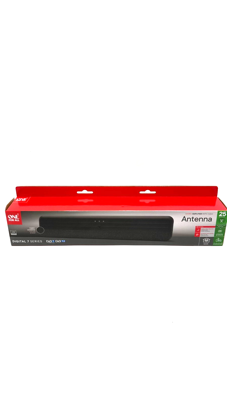 One For All SV9492 – DVB-T/T2 HDTV Indoor Antenne – Verstärkt – Neuwertig