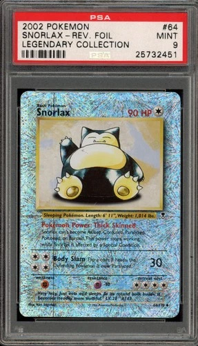 Pokemon Snorlax Legendary Coll. Reverse Holo #64 PSA 9 Mint