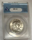 1960 D FRANKLIN HALF DOLLAR ANACS MS 62