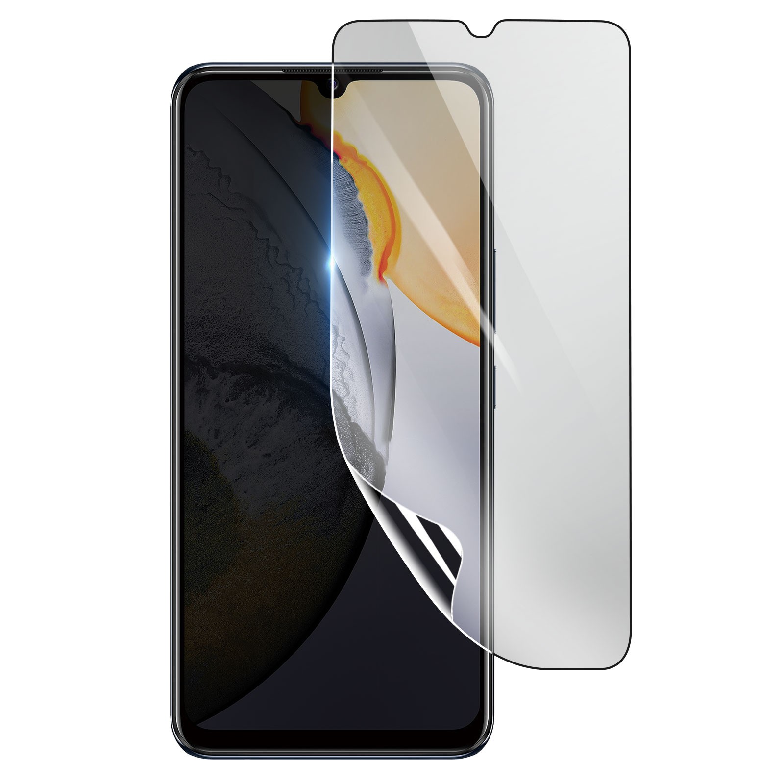 3mk Protection Écran Vivo Y70 Hydrogel Antichoc Transparent Film Écran Gel Anti-Rayure