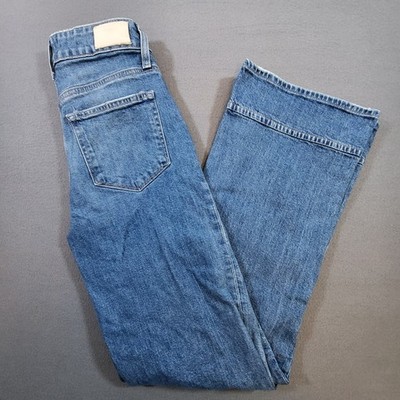 PAIGE Sasha High Rise Wide Leg Jeans 24x33 (Tag 26) Blue Denim Tall Long Inseam