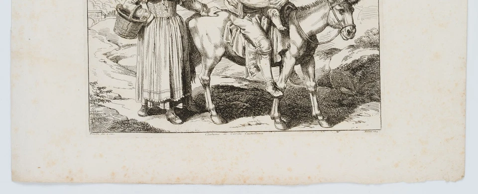 B. PINELLI (1781-1835), Costumi di Civita Castellana,  1819, Radierung Romantik - Bild 4 von 4