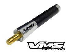 Vms Racing Cnc Billet 3 Silver Carbon Fiber Antenna For Chevy Silverado