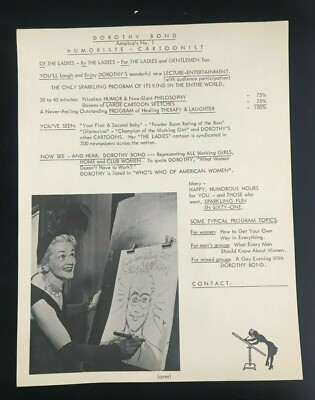 Gratuit Images Promotional Flyer For Dorothy Bond America S No 1 Humoriste dernière par