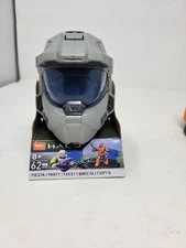 New Lot of 2 Mega Construx HALO Spartan Helmet Set Zone Control Fiesta Stockpile