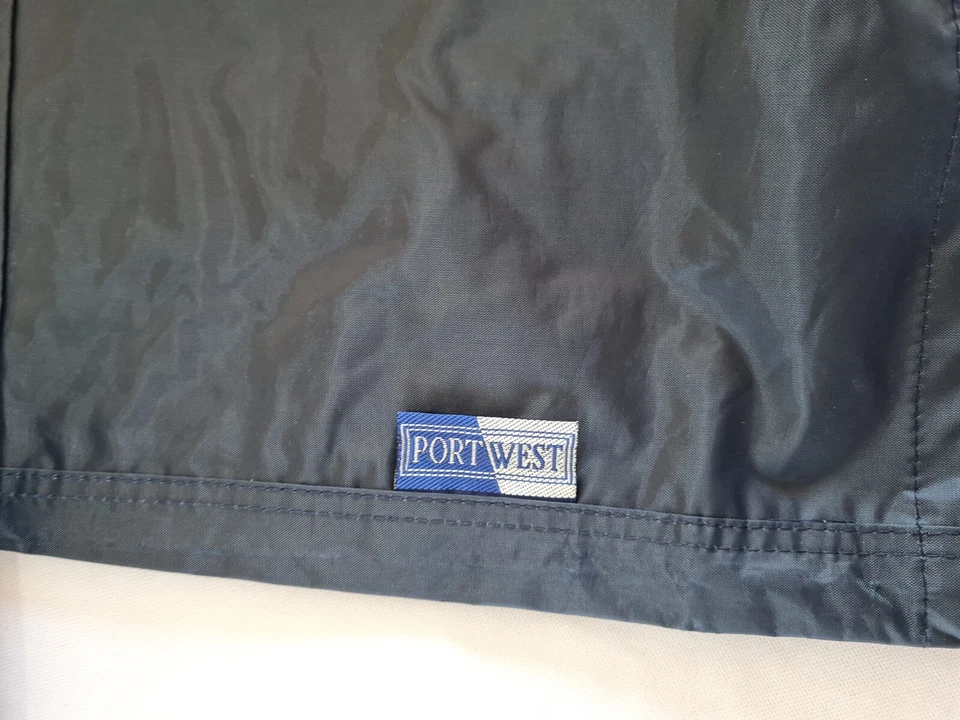 Mens Waterproof Jacket Portwest Size L Zip Front Blue 10885 - Image 4 of 4