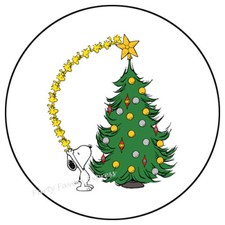 CHRISTMAS TREE ENVELOPE SEALS LABELS STICKERS PARTY FAVORS