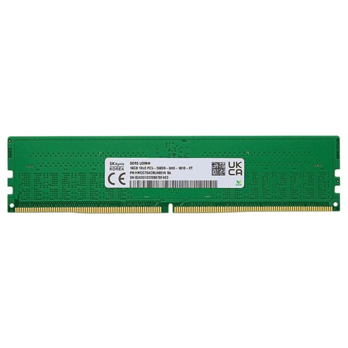 SK Hynix 16GB DDR5 5600 UDIMM 1Rx8 PC5-5600B HMCG78AGBUA081N BA