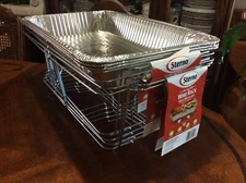 STERNO Chafing Dish Wire Rack, 4 pk. with 3 Silver Dish -New