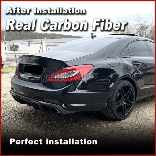 Glanz Schwarz Diffusor Heckdiffusor Heckansatz für Benz W218 CLS550 CLS63 11-18 - Bild 4 von 8