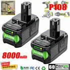 2PC 18V For RYOBI 18 Volt P108 One Plus 8.0Ah High Capacity Battery Lithium-Ion
