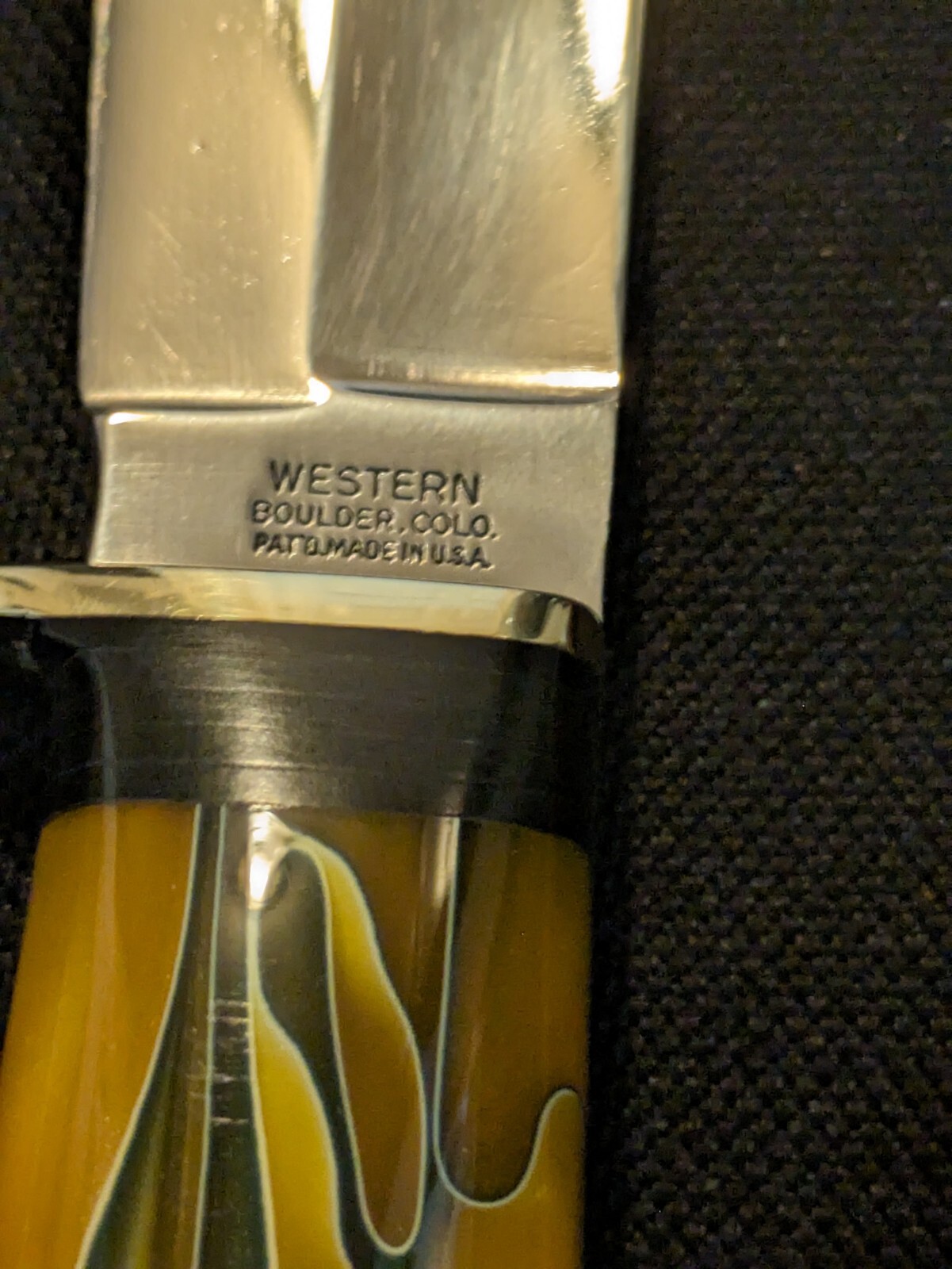 Vintage Knife Western Boulder Colo. L465 Hunter Skinner Custom Mint