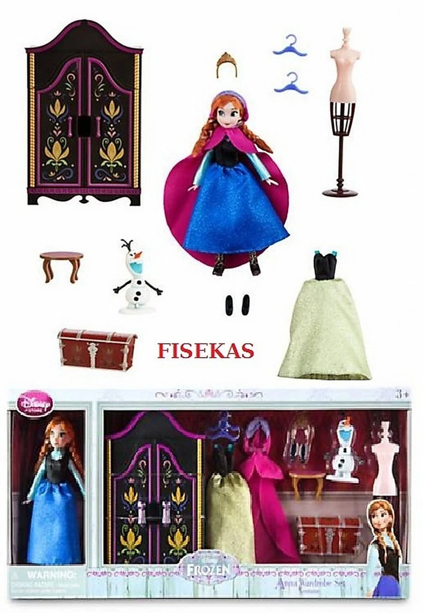 Ensemble mini poupee Disney Store Frozen Anna garde robe de jeu 5 5 pouces commo