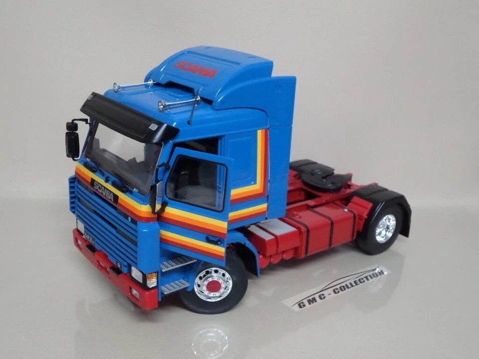 SCANiA 143M 470 TOP LiNE 1987 BLU BLUE CAMiON TRATTORE STRADALE TRUCK MCG 1/18 - Immagine 4 di 4