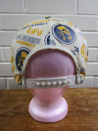 George Washington University AOP Colonials Snapback Hat Vintage 1990's USA - Picture 6 of 10