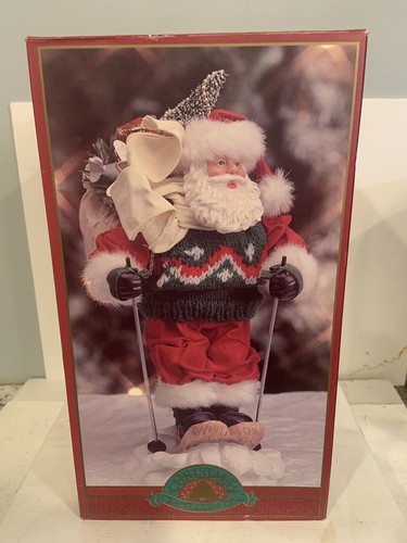 Vintage Weihnachtsmann Figur 1996 Skiing Santa 10" mit OVP Christmas Fantasy RAR - Bild 18 von 24