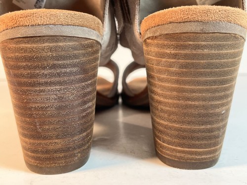 TOMS Suede Majorca Cutout Block Heels Womens Casual Sandals Shoes Taupe Size W9 - Picture 6 of 17