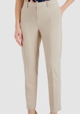 $89 Tahari Asl Women's Beige Stretch Skinny Leg Trouser Dress Pants Size 2