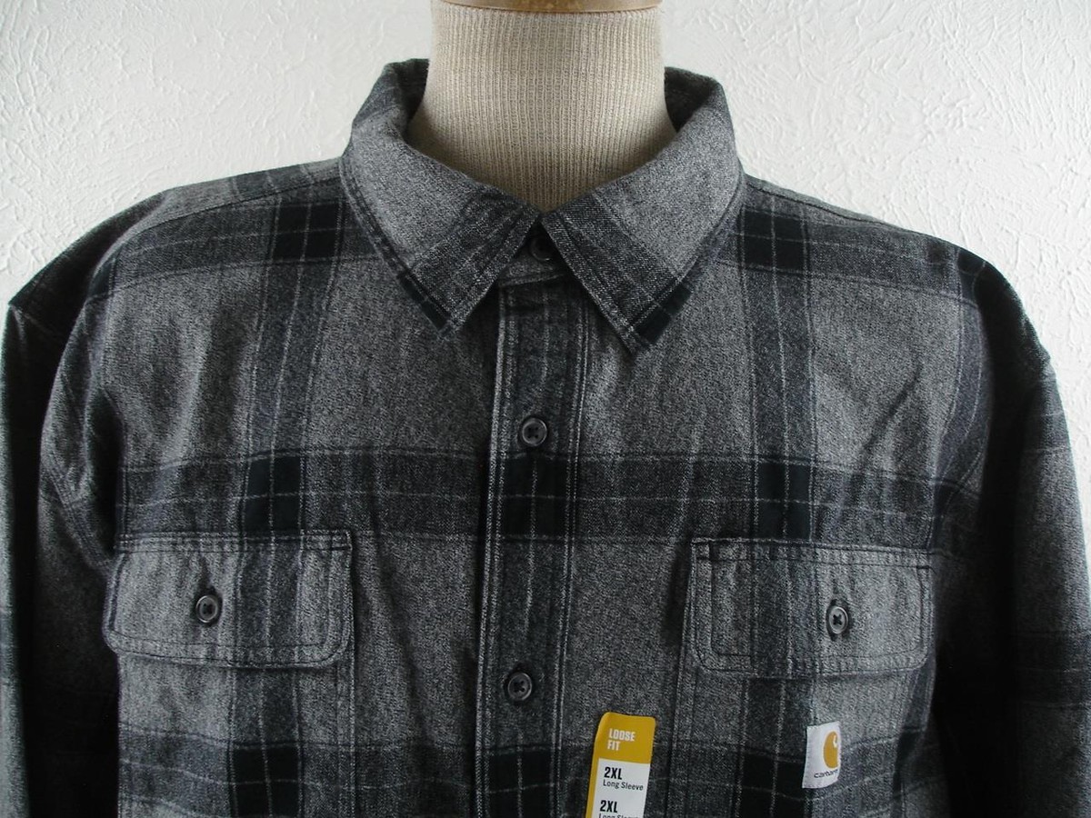 Carhartt Men's 2XL 105439 Loose Fit Heavyweight Flannel Long