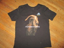 ADIDAS IMPOSSIBLE IS NOTHING GOAT T SHIRT Argentina Soccer Lionel MESSI Large