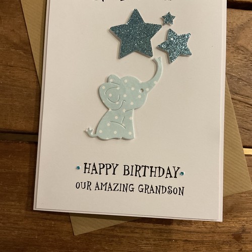 Handmade 1st Birthday personalised card- son, grandson, Godson, nephew - Picture 3 of 4