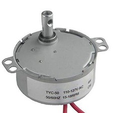 4W Gear New TYC-50 Small Synchronous Motor 110V AC 15-18RPM Shaft Rotation CW