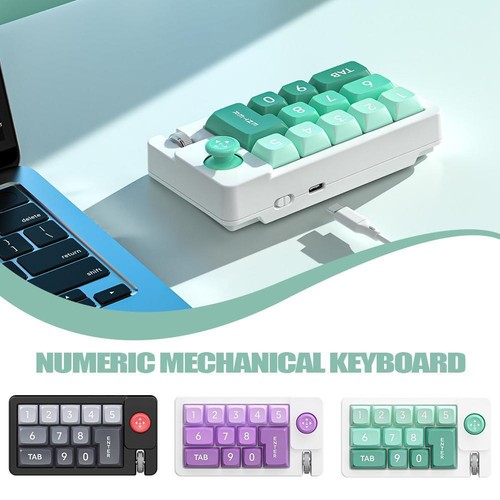 Mini USB-C Mechanical Numeric Keypad RGB Backlight 13 Key Keyboard^ Wired M4T9