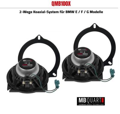 Mb Quart Qmb100x Coax 10 cm (4 ) Speaker Compatible with BMW X2 F25 SUV