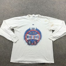 St Louis Cardinals Shirt Mens Large White Long Sleeve 2006 World Series Y2K *