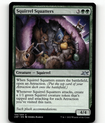 MTG Unfinity Squirrel Squatter 156 Regular Uncommon