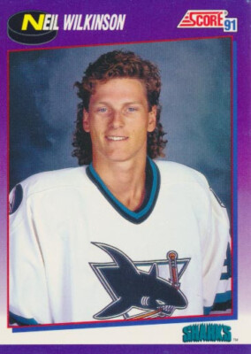 1991-92 Score American #369 NEIL WILKINSON - San Jose Sharks