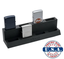 Zippo Lighter For 8 Lighters - Display Stand Sturdy Base Holder Desktop or Shelf