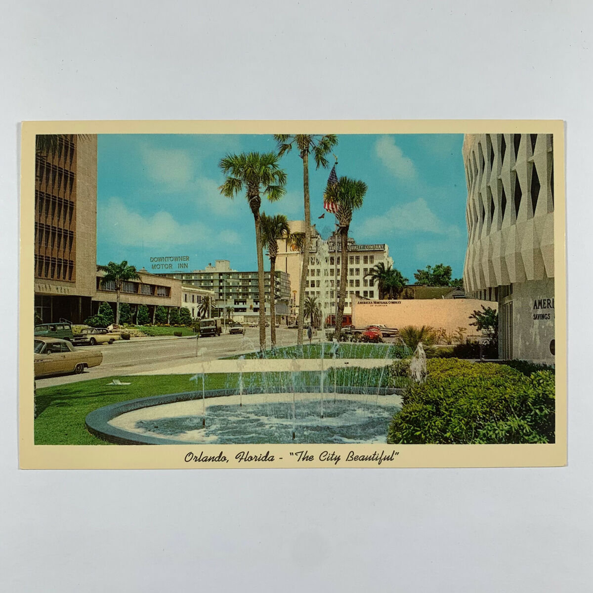 Postcard Florida Orlando FL Downtown 1960s Chrome Unposted 