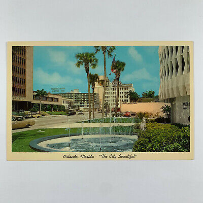 Postcard Florida Orlando FL Downtown 1960s Chrome Unposted 