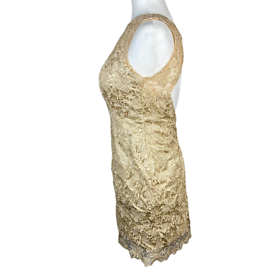 Hebeos Lace Sheath Gold Dress Size XS/Small | eBay Hebeos Lace Sheath Gold Dress Size XS/Small | eBay