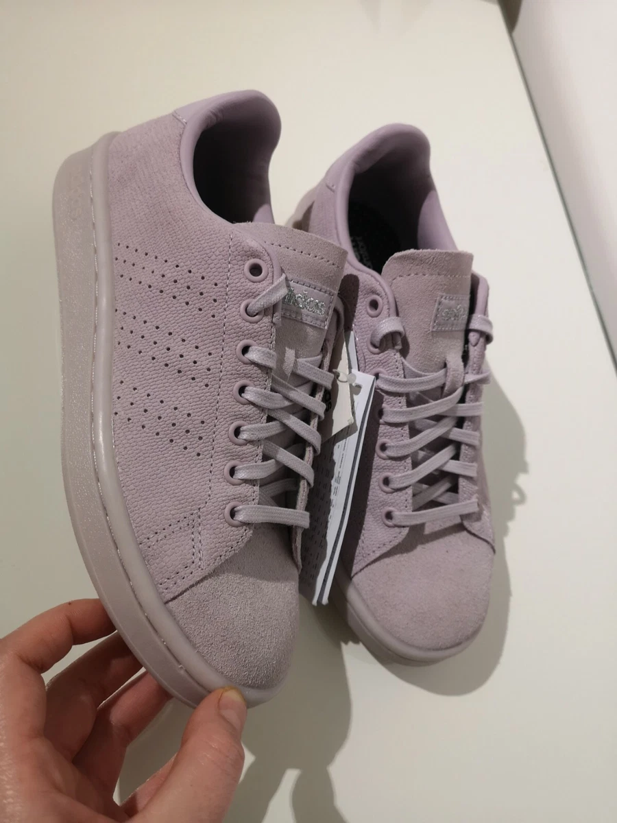 Adidas Women s Lilac Court Tennis Suede Classic Trainers Shoes