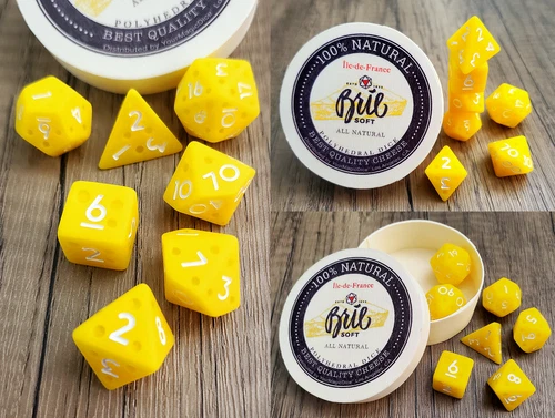 Cheese Dice Set | DND Dice | D&D Dice | Dungeons and Dragons DND