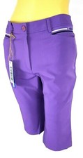CROCODILE LADIES Womans Purple Stretch FASHION SHORTS Bermuda - UK8 - EU37