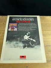 1975 Vintage 8X11 ALBUM PROMO Print Ad FOR RITCHIE BLACKMORE RAINBOW DEEP PURPLE