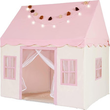 Large Kids Tent with Mat, Star Lights, Tissue Garland, Play Tent Indoor  Out...